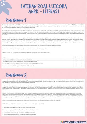 Lat ujicoba ANBK - Literasi