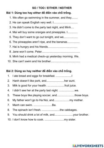 So - too - either - neither