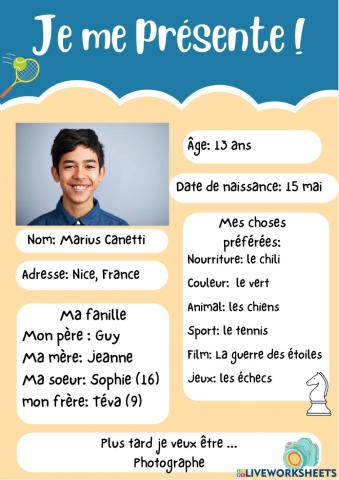 Fiche de présentation