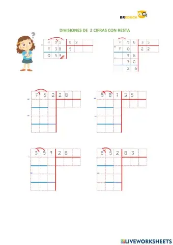 Divisiones de 2 cifras
