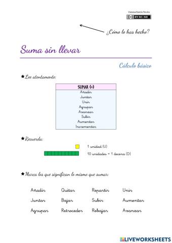 Suma sin llevar