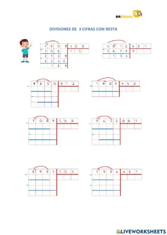 División de 3 Cifras con resta
