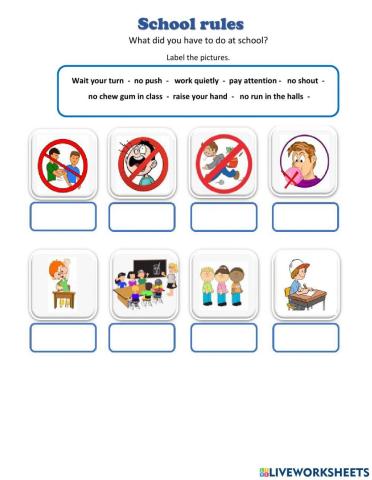 What did you have to do at school?