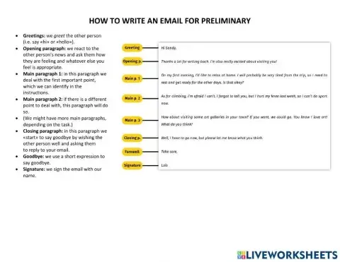 Certificates: How to write an email Preliminary