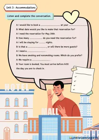 Unit 3: accomodations