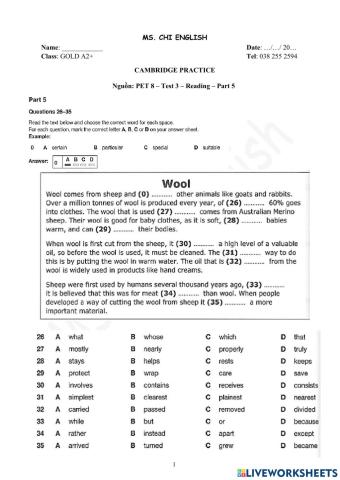 Foreign Teacher-GOLDA2+-CambridgePractice-VOCAB