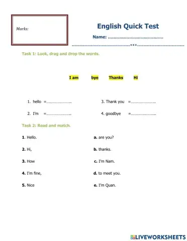 Unit 1 - lesson 2 - English 3