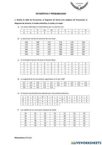 Estadística y probabilidad