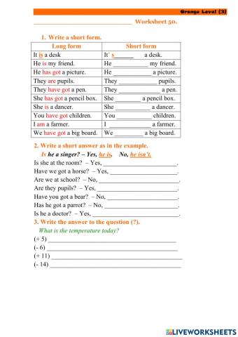Worksheet 50