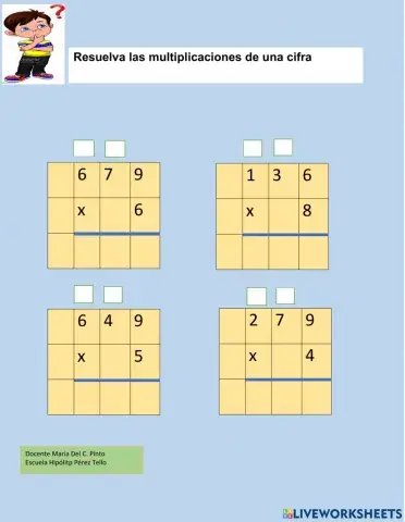 Multiplicaciones por una cifra