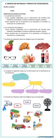 6. productos naturales y productos tecnológicos