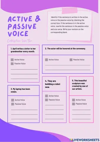 Active and passive voice