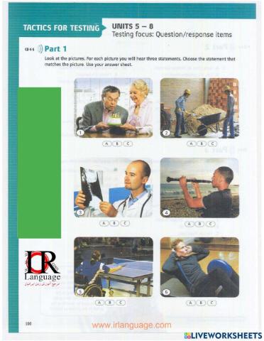 Tactics For Listening Basic Test 2 (U5-8)