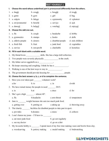 Test for yourself 1 - MLH