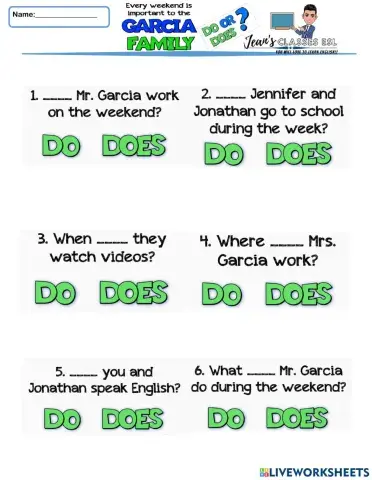 Garcia family do or does