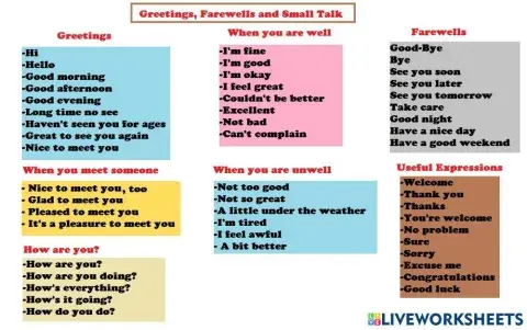 Greetings and Farewells