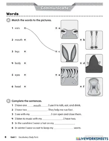 Unit 1 - Communication (Words) Homework