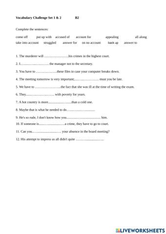 English Vocabulary B2