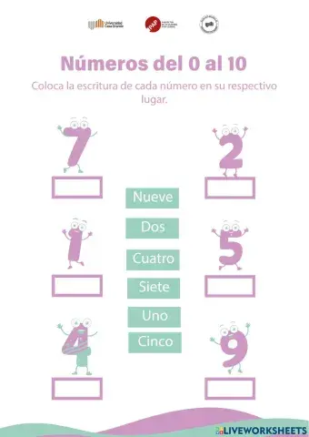 Números del 0 al 10