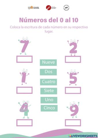 Números del 0 al 10