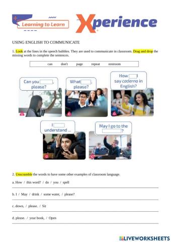 Classroom language & reading strategies