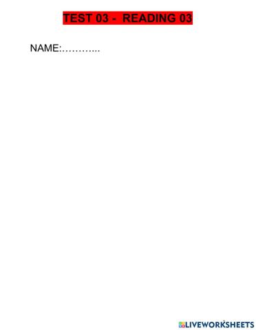 Official Test 03 - Reading 03