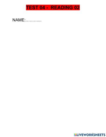 Official Test 04 - Reading 02