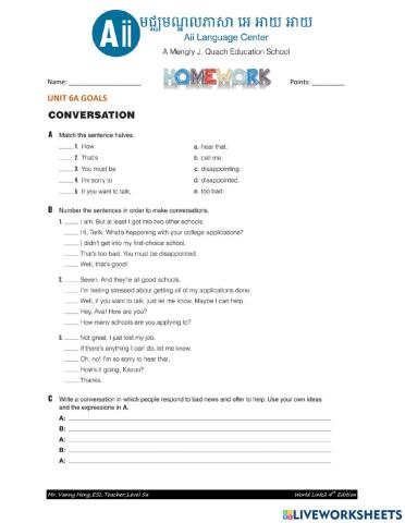 WL2 4th Edition-Uunit6A-HW2