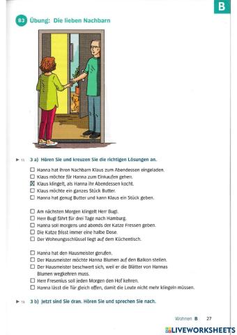 A2 Lek8 Hören und Sprechen B3