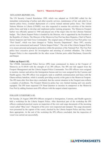 Test -1 “monrovia freeport”