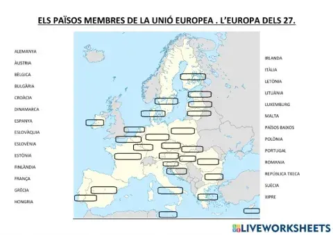 Els 27 països membres de la unió europea