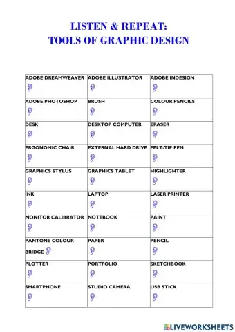 Listen& Repeat: Tools of Graphic Design