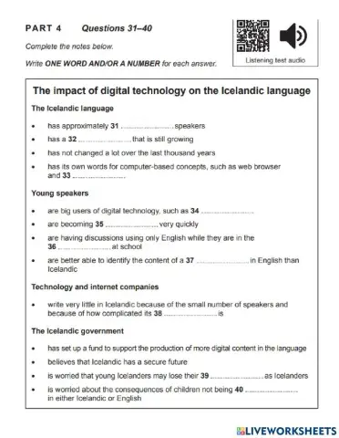 Cambridge 17 Test 2 Section 4