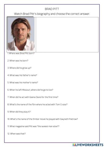 Past Tense biographies