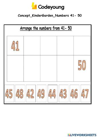 Numbers up 50
