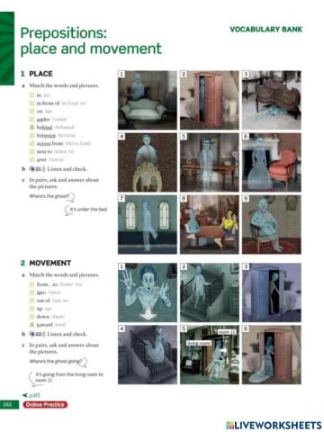 Prepositions of place and movement