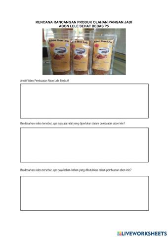 Abon Lele Olahan Jadi