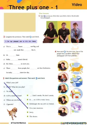 Present Simple - Video - Three Plus One - 1 - A1