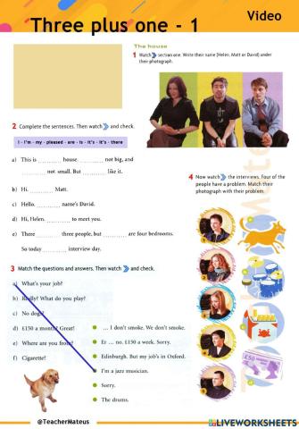 Present Simple - Video - Three Plus One - 1 - A1