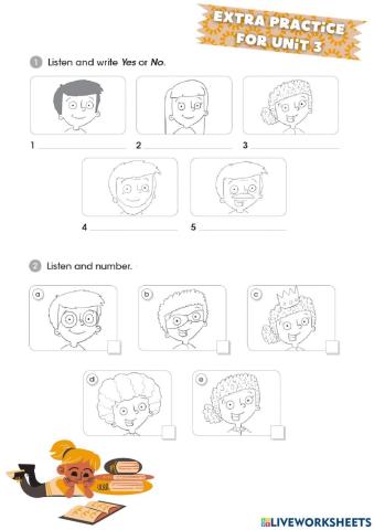 Extra practice Unit 3: Faces