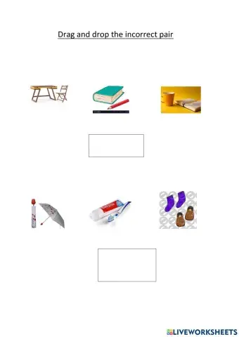 Drag and drop the incorrect pair