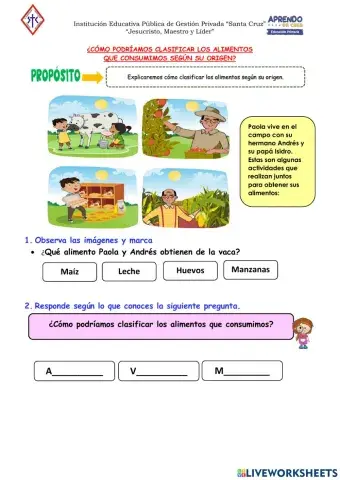 Clasificación de los alimentos