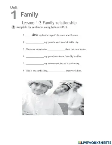 Unit 1 family workbook 2