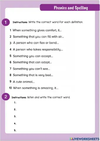 Phonics and Spelling