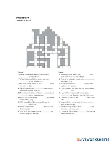 Unit 1 - Home and Habits - PET