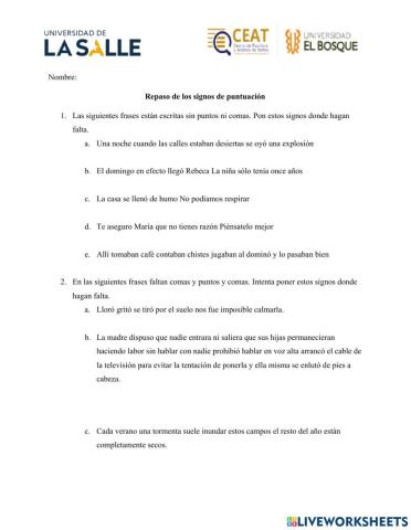 Signos de puntuación