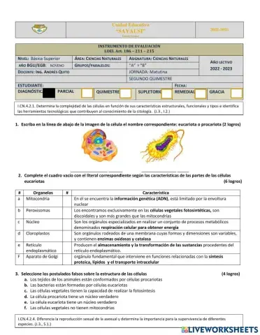Diagnóstico Ciencias Naturales9
