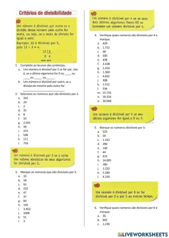 Múltiplos e divisores