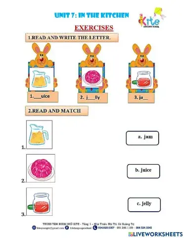 UNIT 7: IN THE KITCHEN -Review Vocabulary