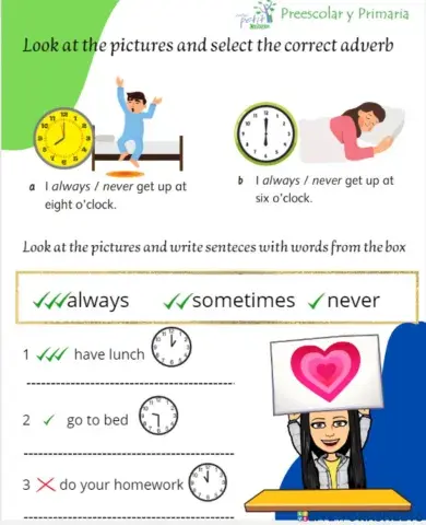 Adverbs of frequency